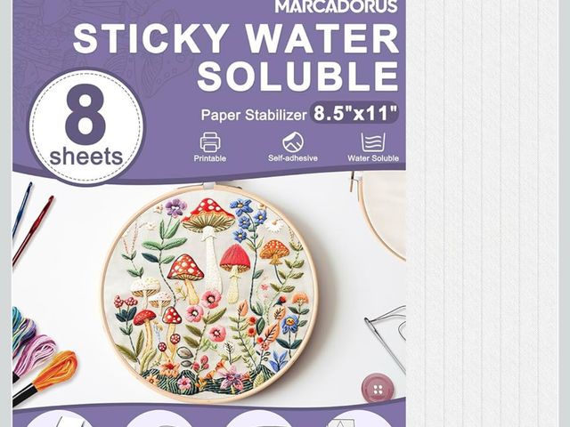 Lot 96-198016 - Water Soluble Stabilizer for Embroidery - Stick and Stitch Wash Away Paper
unused 
slightly differen...