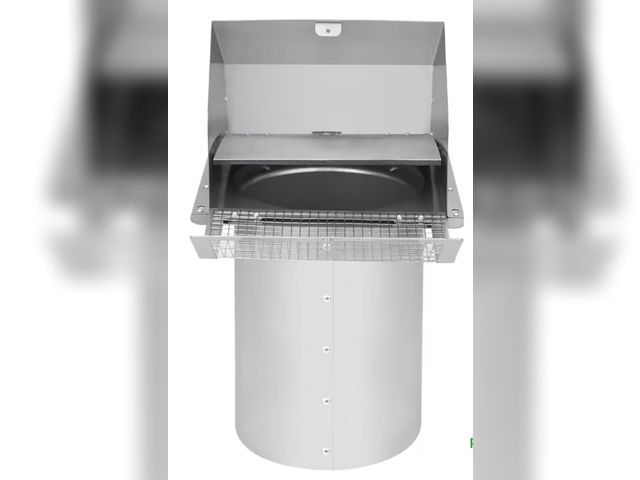 Lot 96-177730 - Hooded Wall Vent with Screen and Damper, Exterior Wall Exhaust Vent Cover Cap for Kitchen Range Hood...