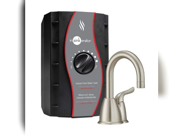 Lot 96-192590 - InSinkErator Invite HOT150 Series Instant Hot Water Dispenser Tank with 1-Handle 6.25 in. Faucet in ...