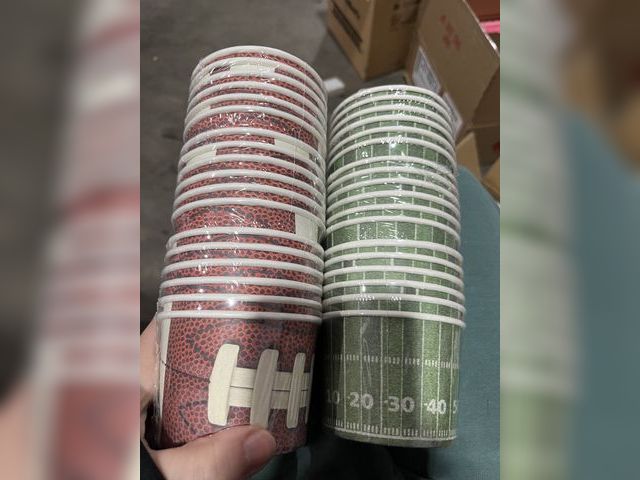 Lot 96-201487 - Box of 72ct Football Themed Snack Bowls New