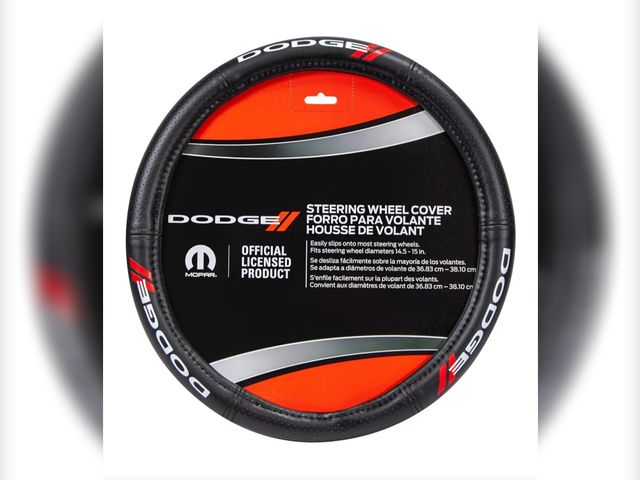 Lot 96-173766 - Dodge Elite Black Car Truck Steering Wheel Cover Universal Fit new