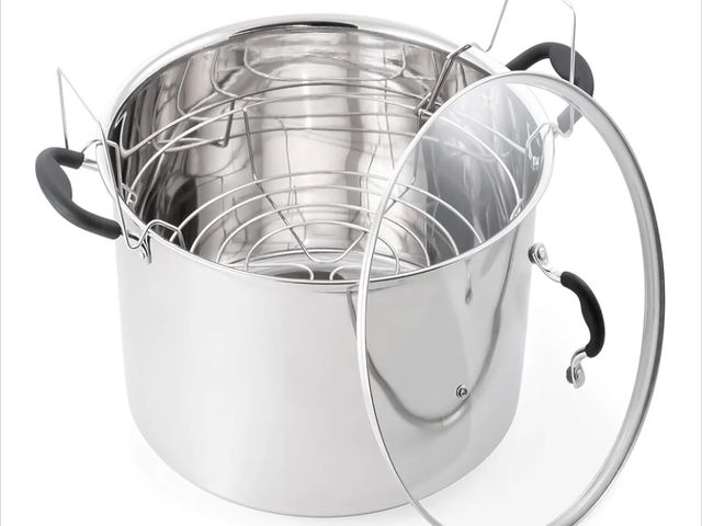 Lot 96-164210 - McSunley 21.5Qt Induction Stainless Steel Water Bath Canner New