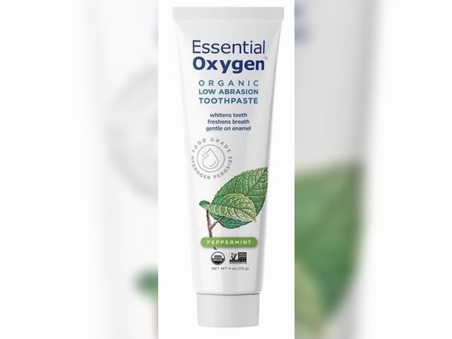 Lot 96-232794 - Essential Oxygen Certified Organic Toothpaste, for Whiter Teeth, Fresher Breath, Happier Gums, Tooth...
