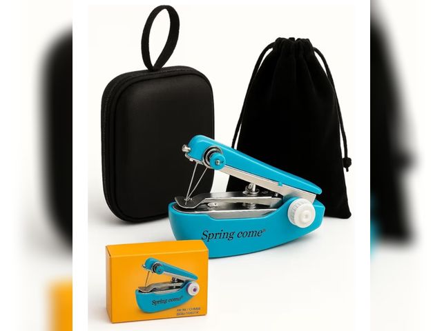 Lot 96-178114 - AbriMshCalme_handheld sewing machine mini hand portable held small for adults heavy duty stitching e...