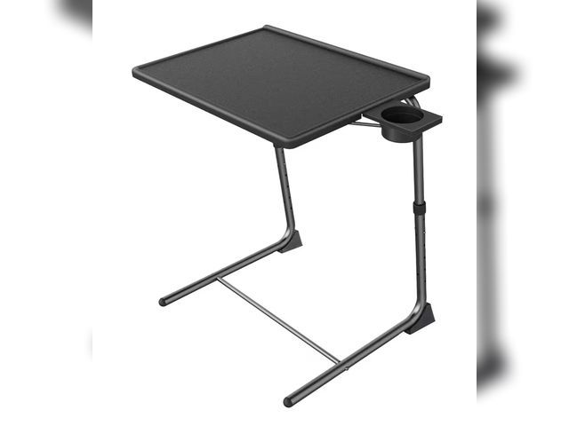 Lot 96-176728 - Adjustable TV Tray Table - TV Dinner Tray on Bed &amp; Sofa, Comfortable Folding Table with 6 Height...