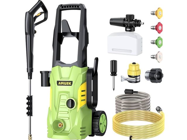 Lot 96-159473 - Electric High Pressure Washer - Portable Washer with 23 FT Water Outlet &amp; 6.6 FT Inlet Hose, Ste...