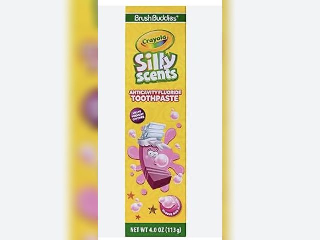 Lot 96-201147 - Brush Buddies Crayola Silly Scents Flavored Kids Toothpaste with Fluoride, Anticavity, Bubblegum Fla...