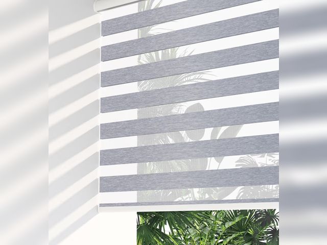 Lot 96-211824 - LazBlinds Cordless Zebra Blinds for Windows, Free-Stop Roller Windows Shades with Cassette, Light Fi...