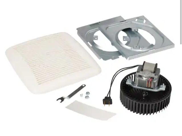 Lot 96-190530 - Broan-NuTone 
QuicKit 60 CFM 3.0 Sones Bathroom Replacement Motor and Grille/Cover used Untested