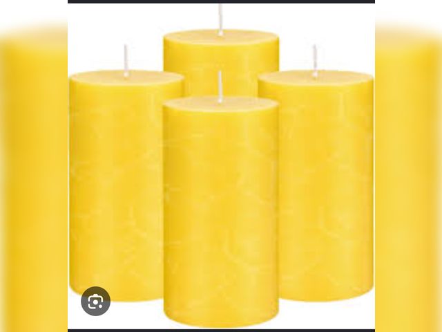 Lot 96-230613 - Four Pack of Small Citronella Pillar Candles for Outdoor Use New
