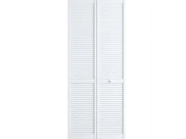 Lot 96-177148 - Veranda 36 in. x 80 in. Solid Core Louver Pine White Wood Interior Closet Bi-fold Door MSRP $123 

A...