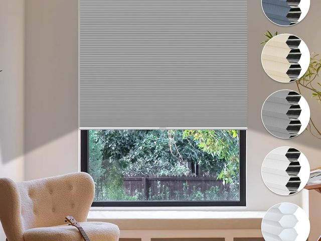 Lot 96-178017 - HOMEDEMO Blackout Cellular Shades Cordless, Honeycomb Shade Blinds, Thermal Insulated Noise Reductio...