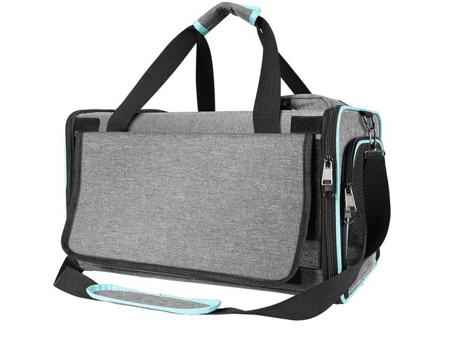 Lot 96-173343 - Cat Carrier Alaska Airline TSA Approved 17x11x9.5 Soft-Sided Small Pet Air Travel Carry Bag, Southwe...