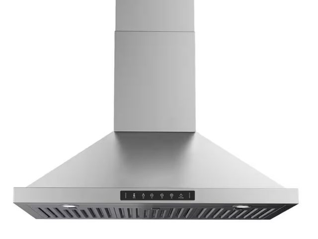 Lot 96-182109 - VIKIO 30 in. 900 CFM Convertible Wall Mount Range Hood in Stainless Steel with Charcoal Filter Gestu...