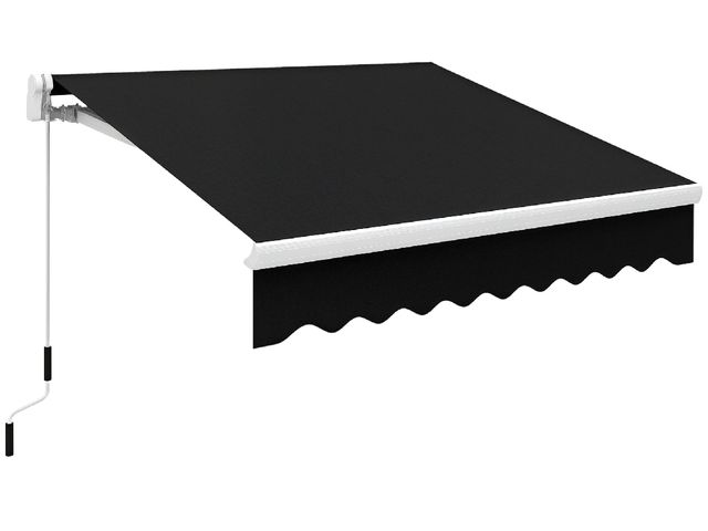 Lot 96-159486 - Outsunny 8' x 6.6' Patio Retractable Awning, Manual Exterior Sun Shade Deck Window Cover, Black

MSR...