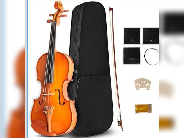 Lot 96-169310 - Beginner Viola Set (CVA-400) - Solid Wood Acoustic Viola with Hard Case, Bow, Rosin - Perfect for St...