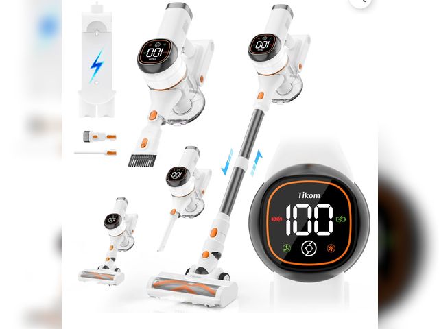 Lot 96-187449 - Tikom V500 Cordless Vacuum Cleaner with LED Touch Screen, White
Used Untested