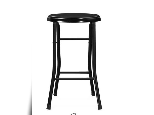 Lot 96-227626 - COSCO 24" Vinyl Padded Folding Stool, Multipurpose, Great for Small Spaces, Double Braced, Black Unu...