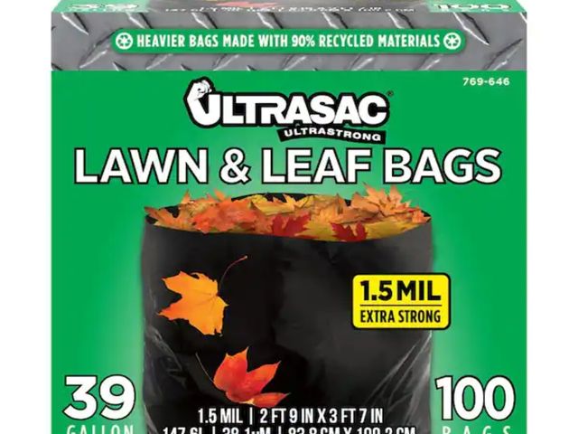 Lot 96-162979 - Ultrasac
39 Gallon Lawn and Leaf Bags (-100 Count)
New
