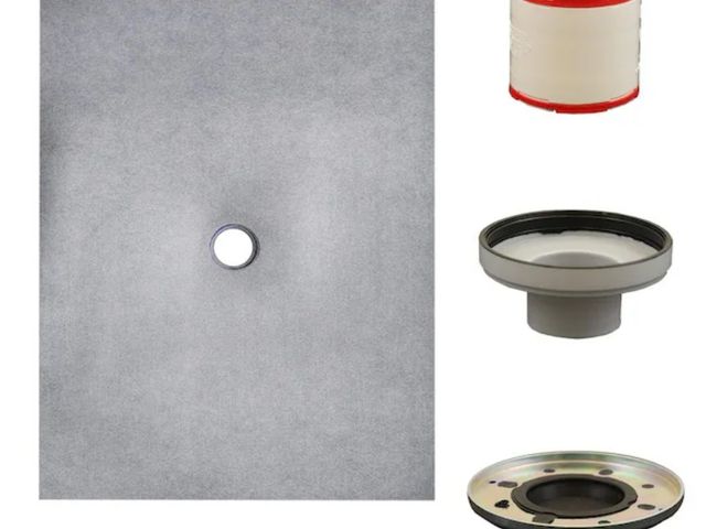 Lot 96-166268 - Everbilt
Watershield Shower System 36 in. x 48 in. Waterproof Center Drain Shower Tray With Drain As...