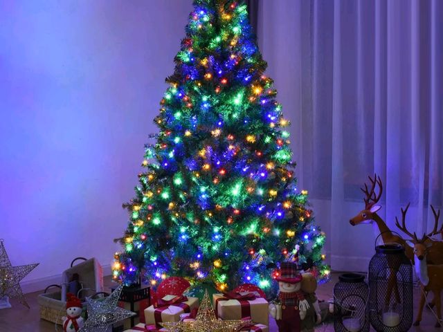 Lot 96-233219 - Costway 6Ft Pre-Lit Artificial Christmas Tree Hinged 350 LED Lights New