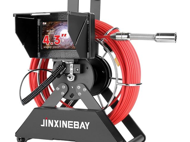 Lot 96-159581 - Sewer Camera, Pipe Drain Inspection Camera with DVR, HD 1000TVL, 0.72FT/22MM Borescope with 12PCS LE...