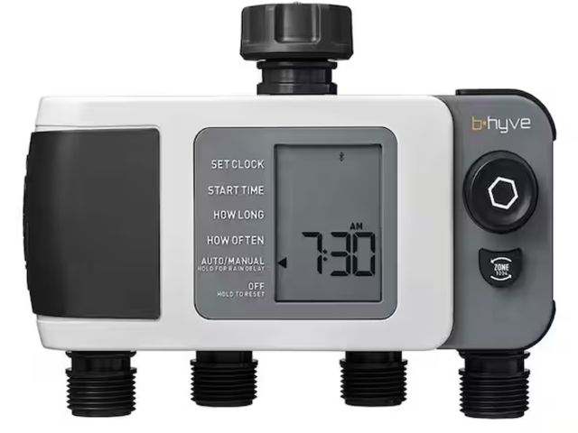 Lot 96-170754 - Orbit B-hyve XD Bluetooth 4-Outlet Hose Watering Timer Sprinkler Timer

New