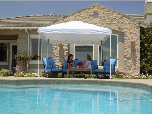 Lot 96-174179 - Everbilt 10 ft. x 10 ft. Commercial Instant Canopy-Pop Up Tent with Wall Panel White MSRP $199 New