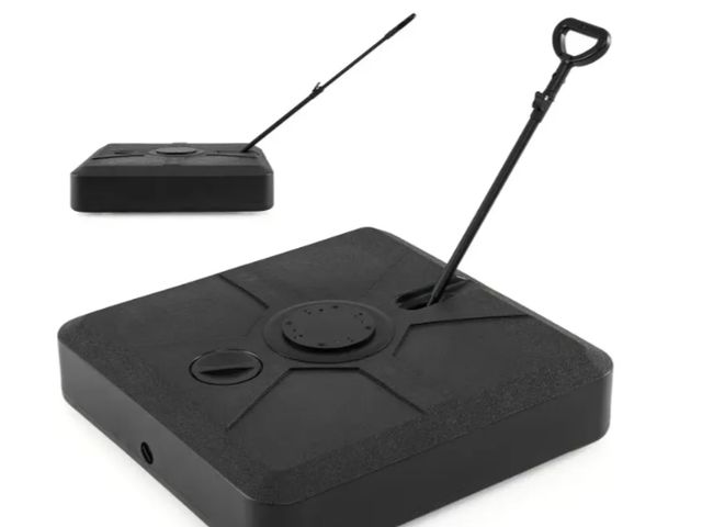 Lot 96-227676 - 330 lbs Weighted Cantilever Umbrella Base with Wheels and Retractable Pull Rod New MSRP $225