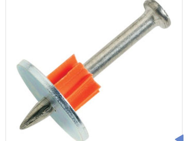 Lot 96-199096 - Ramset® Box of 57pcs. 1516SDC .145"Dia x 2-1/2" Length x .300" Head Drive Pin w/Metal Washer New