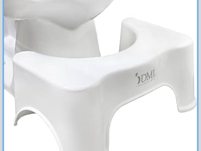 Lot 96-176772 - DMI Toilet Squatting Posture Stool, 7" Height, Reduces Strain for an Easier Go, Poop Stool for Bathr...