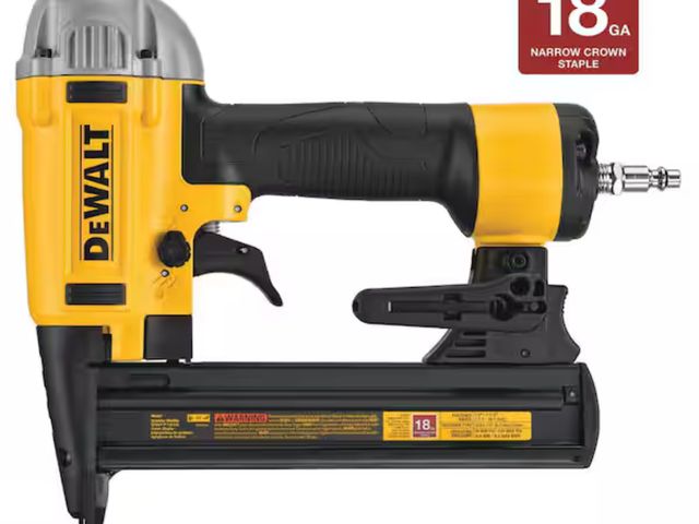 Lot 96-164278 - DEWALT Pneumatic 18-Gauge 1/4 in. Crown Corded Stapler MRSP $139
Used, untested