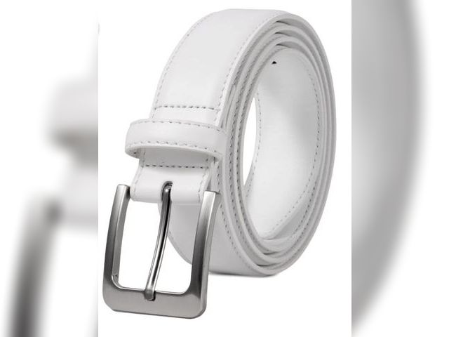 Lot 96-232649 - Fianmy Men's Belt, Genuine Leather Dress Belts for Men, Handmade Classic Jeans Belt for Work Busines...