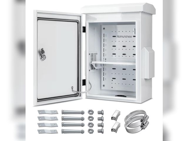 Lot 96-187557 - Outdoor Electrical Box, Cold-Rolled Steel Plate, Aluminum Alloy Back Beam, One-Piece Ventilation Des...