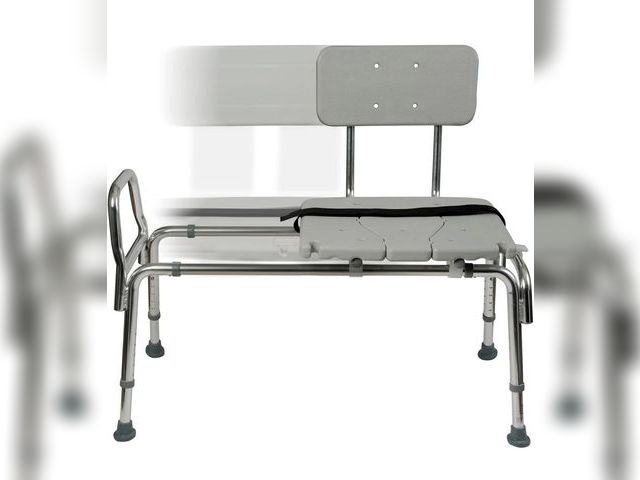 Lot 96-210244 - DMI Tub Transfer Bench and Shower Chair with Non Slip Aluminum Body, FSA Eligible, Adjustable Seat H...