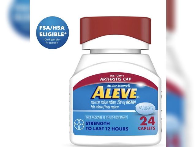 Lot 96-200379 - 3 Pack Aleve Caplets Soft Grip Arthritis Cap Naproxen Sodium Pain Reliever, 24 Count EXP 5/28 New