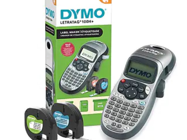 Lot 96-200831 - DYMO LetraTag Plus LT-100H Portable Thermal Label Maker, Silver (21455) New
