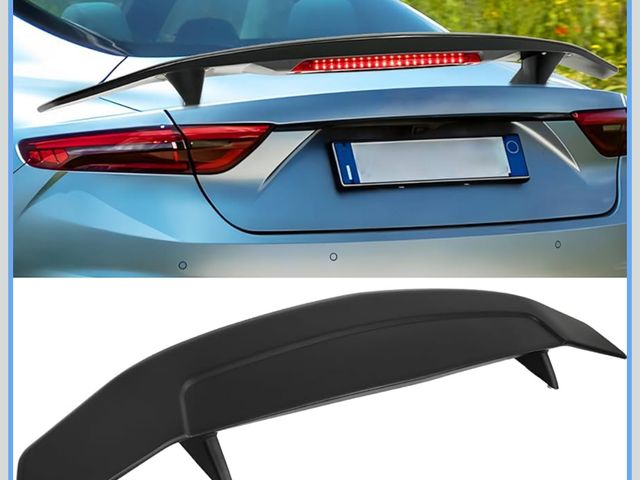 Lot 96-190923 - 52 Inch Universal Rear Spoiler with Brake Light, Car Rear Trunk Spoiler Wing Spoiler Compatible with...