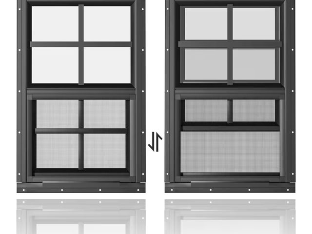 Lot 96-176500 - WRISIN 2 Pack Shed Windows 12" W x 18" H Flush Mount, Black Household Windows for Playhouses, Barns,...
