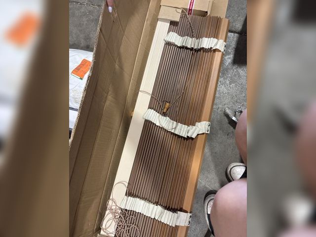 Lot 96-163298 - Wooden Blinds with Cords
Width about 3ft, exact length unknown
Appears new