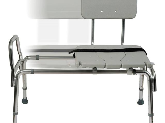 Lot 96-170858 - DMI Tub Transfer Bench and Shower Chair with Non Slip Aluminum Body, FSA Eligible, Adjustable Seat H...