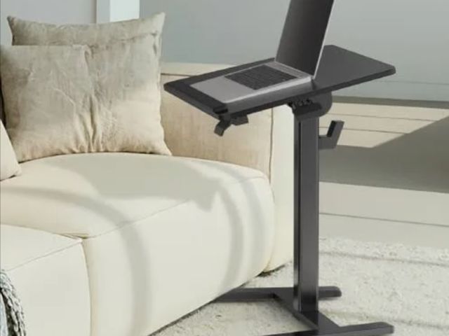 Lot 96-226292 - Black Rolling Laptop Mobile Desk for Couch, Bed. Appears unused but loose hardware in box, no instru...