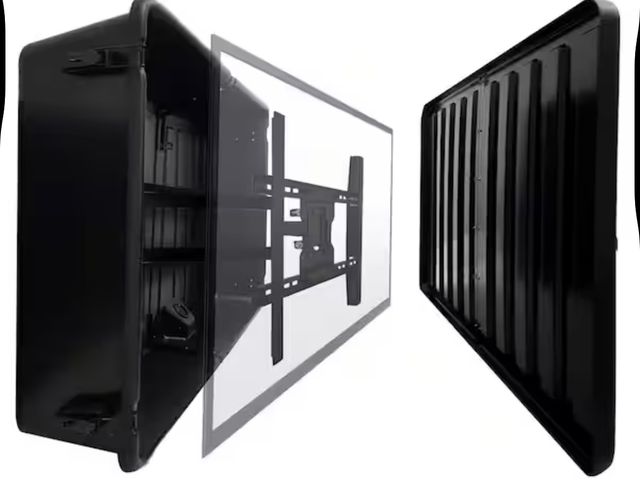 Lot 96-162034 - Storm Shell Outdoor TV Hard Cover Weatherproof Protection 55-65 in. Television Mounting Bracket Incl...