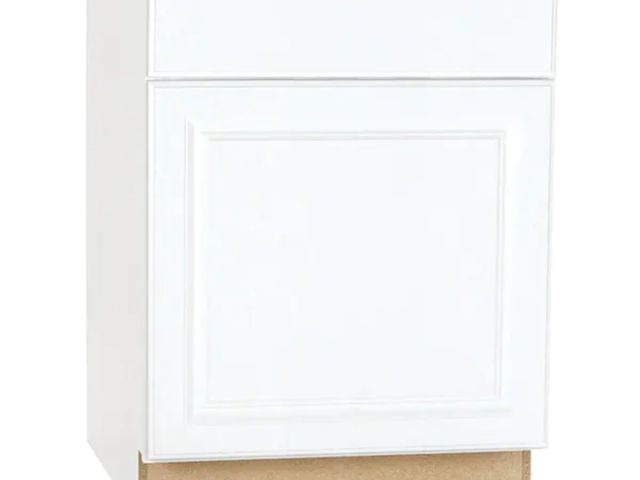 Lot 96-166651 - Hampton Bay Hampton 24 in. W x 24 in. D x 34.5 in. H Assembled Base Kitchen Cabinet in Satin White w...