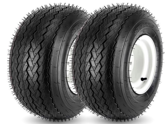 Lot 96-161012 - 2PCS 18x8.50-8 Lawn Mower Tires with Rim, 18x8.5-8 Tire and Wheel for Riding Lawn Mowers Garden Trac...