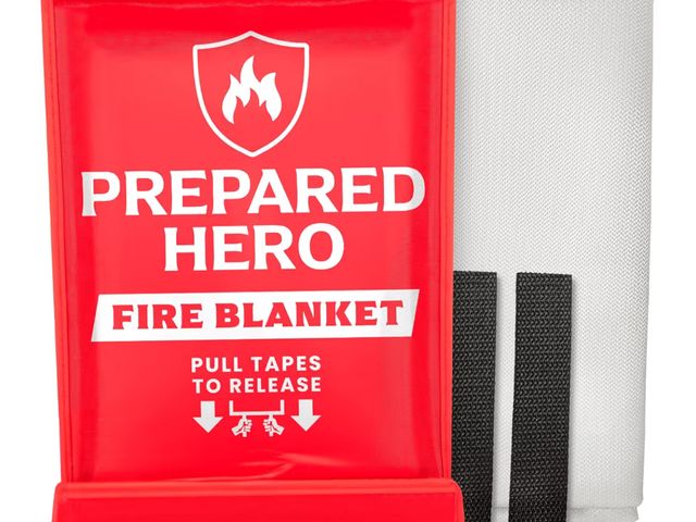 Lot 96-180622 - Prepared Hero Emergency Fire Blanket - 1 Pack - Fire Suppression for Kitchen, 40” x 40” Fiberglass F...