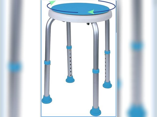 Lot 96-178702 - Carex Swivel Shower Stool With Padded Seat, Shower Seat For Seniors, Elderly, Handicap, Disabled, or...