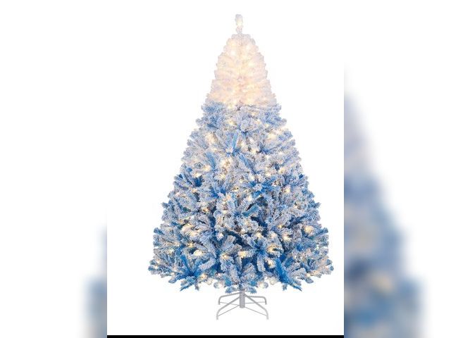 Lot 96-188448 - 5/6/7/8 FT Artificial Christmas Tree with Warm White LED Lights and 8 Modes-7 Feet, Blue
New 
MSRP $...