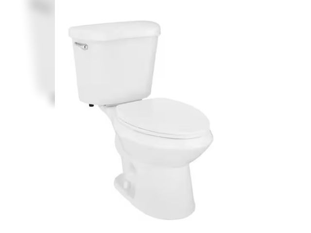 Lot 96-221794 - Glacier Bay 12 in. Rough In 2-Piece 1.28 GPF Single Flush Elongated Toilet in White, Seat Included N...