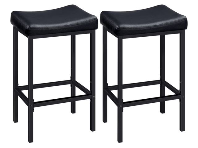 Lot 96-180564 - HOOBRO Bar Stools, Bar Chairs, Counter Height Stools, Set of 2, 24.8 Inches, Black
Saddle Barstools,...